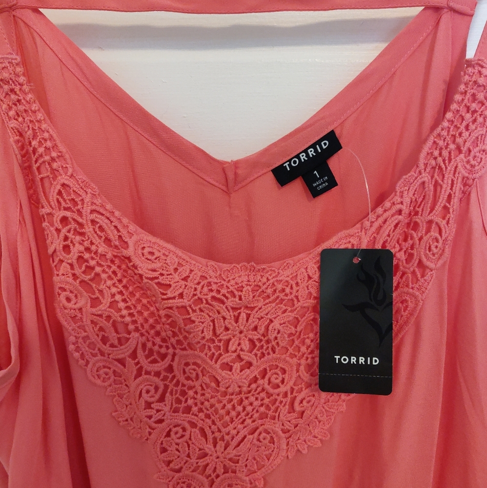 Torrid Coral Sundress Size 1